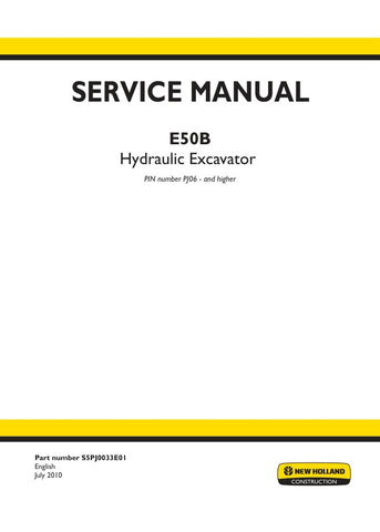 Unlock the full potential of your New Holland E50B Excavator with the comprehensive Service Manual S5PJ0033E01, available in a convenient PDF format. This essential guide provides detailed instructions, schematics, and troubleshooting tips to ensure your machine operates at peak performance. Whether you're a seasoned technician or a DIY enthusiast, this manual is designed to help you maintain, repair, and optimize your excavator efficiently, saving you time and money on costly repairs. Don't miss out on the