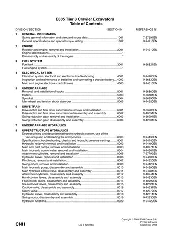 Unlock the full potential of your New Holland E805 Tier 3 Excavator with the comprehensive Service Manual (9-94880EN) in PDF format. This essential guide provides detailed instructions, schematics, and troubleshooting tips to ensure your machine operates at peak performance. With easy navigation and clear illustrations, you can quickly find the information you need to maintain and repair your excavator efficiently. Invest in this invaluable resource today and keep your equipment running smoothly for years 