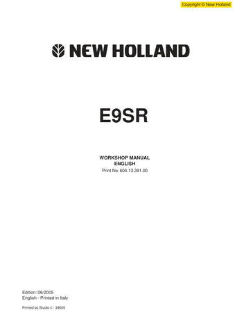 Unlock the full potential of your New Holland E9SR Mini Excavator with the comprehensive Workshop Manual (604.13.391.00) in PDF format. This essential guide provides detailed instructions, schematics, and troubleshooting tips to ensure optimal performance and maintenance of your equipment. Whether you're a seasoned professional or a DIY enthusiast, this manual is designed to help you efficiently manage repairs and enhance the longevity of your excavator. Don't miss out on the opportunity to keep your machin
