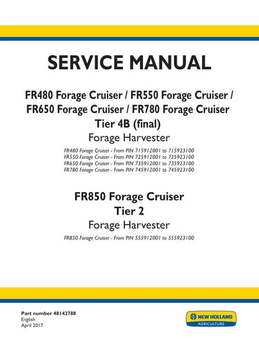 Unlock the full potential of your New Holland Forage Cruiser with the comprehensive Service Manual (48142788) for models FR480, FR550, FR650, FR780 (Tier 4B Final) and FR850 (Tier 2). This PDF file is an essential resource for maintenance and repair, providing detailed diagrams, troubleshooting tips, and step-by-step instructions to keep your equipment running smoothly. Ensure optimal performance and longevity of your forage cruiser with this invaluable guide, designed for both seasoned professionals and DI