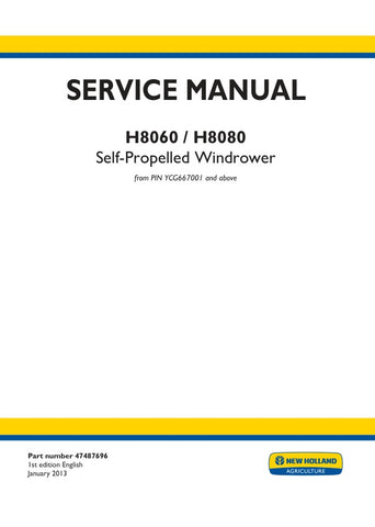 Enhance your maintenance routine with the NEW HOLLAND H8060, H8080 Self-Propelled Windrower Service Manual (Part No. 47487696). This comprehensive PDF file is designed to provide you with detailed instructions, diagrams, and troubleshooting tips to keep your windrower operating at peak performance. With easy navigation and clear information, this manual is an essential resource for both seasoned professionals and DIY enthusiasts, ensuring you can tackle repairs and maintenance with confidence. Invest in you