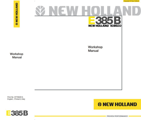  Unlock the full potential of your New Holland Kobelco E385B Excavator with the comprehensive Workshop Manual (Part Number: 87709281A) in PDF format. This essential guide provides detailed instructions, schematics, and troubleshooting tips to ensure optimal performance and maintenance of your equipment. Whether you're a seasoned technician or a DIY enthusiast, this manual is designed to enhance your understanding and efficiency, making repairs and servicing straightforward and hassle-free. Invest in this in
