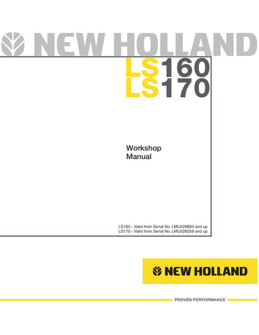 Unlock the full potential of your New Holland LS160 and LS170 with the comprehensive Service Manual (Part No. 87361507) in PDF format. This essential guide provides detailed instructions, diagrams, and troubleshooting tips to ensure your equipment runs smoothly and efficiently. Whether you're performing routine maintenance or tackling complex repairs, this manual is your go-to resource for maximizing performance and longevity. Invest in your machinery's upkeep and save time and money with this invaluable to