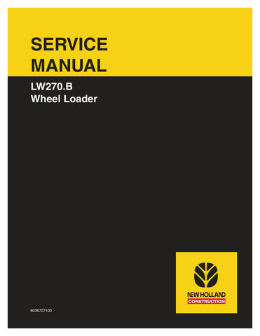 Unlock the full potential of your New Holland LW270.B Wheel Loader with the comprehensive Service Manual (6036707100) in PDF format. This essential guide provides detailed instructions, diagrams, and troubleshooting tips to ensure your machine operates at peak performance. Whether you're a seasoned technician or a DIY enthusiast, this manual is designed to simplify maintenance and repairs, saving you time and money. Invest in your equipment's longevity and efficiency today!