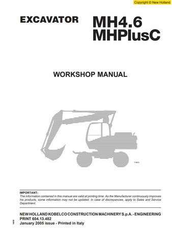 Unlock the full potential of your New Holland MH4.6 and MHPLUSC excavators with the comprehensive Workshop Manual (604.13.482) in PDF format. This essential guide provides detailed schematics, maintenance tips, and troubleshooting advice, ensuring your machinery operates at peak performance. With easy navigation and clear instructions, you'll save time and reduce downtime, making it an invaluable resource for both professionals and DIY enthusiasts. Invest in your equipment's longevity and efficiency today!