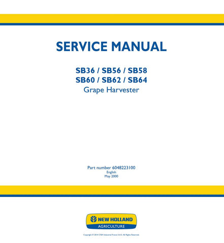  Unlock the full potential of your New Holland equipment with the SB36, SB56, SB58, SB60, SB62, and SB64 Service Manual (Part No. 6048223100) in a convenient PDF format. This comprehensive guide provides detailed instructions, diagrams, and troubleshooting tips to ensure your machinery operates at peak performance. Whether you're a seasoned technician or a DIY enthusiast, this manual is an essential resource for maintenance and repair, helping you save time and money while keeping your equipment in top shap