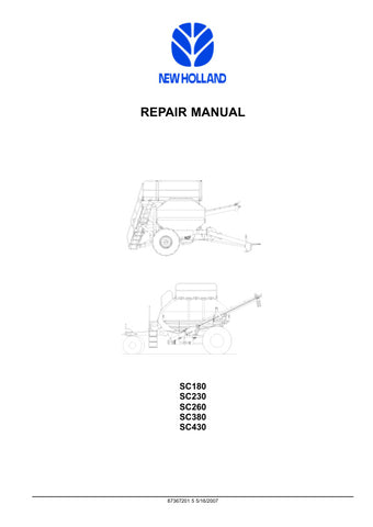 Unlock the full potential of your New Holland equipment with the SC180, SC230, SC260, SC380, and SC430 Repair Manual (Part No. 87367201) in PDF format. This comprehensive guide provides detailed instructions, diagrams, and troubleshooting tips to ensure your machinery operates at peak performance. Whether you're a seasoned technician or a DIY enthusiast, this manual is an essential resource for efficient repairs and maintenance, saving you time and money while extending the life of your equipment. Download 