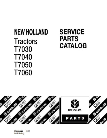 Discover the essential New Holland T7030, T7040, T7050, and T7060 Parts Catalog Manual (87635889) in a convenient PDF format. This comprehensive manual is designed to provide you with detailed information on parts and components, ensuring you have everything you need to maintain and repair your equipment efficiently.