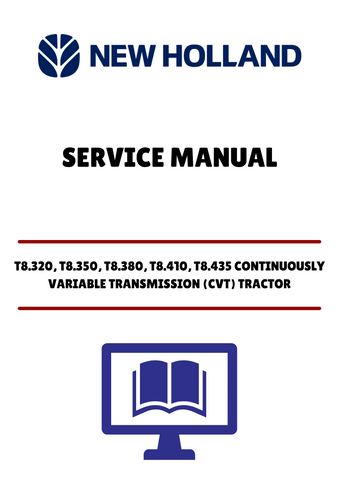 Unlock the full potential of your New Holland T8 series tractor with the comprehensive service manual for models T8.320, T8.350, T8.380, T8.410, and T8.435. This PDF file is designed to provide you with detailed insights and step-by-step instructions, ensuring that you can maintain and troubleshoot your continuously variable transmission (CVT) system with confidence.