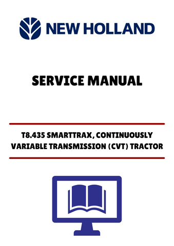 Unlock the full potential of your New Holland T8 series tractor with our comprehensive Service Manual, designed specifically for models T8.320, T8.350, T8.380, T8.410, and T8.435, including the advanced SMARTTRAX versions. This PDF file is an essential resource for both seasoned operators and new users, providing detailed insights into maintenance, troubleshooting, and operational guidelines
