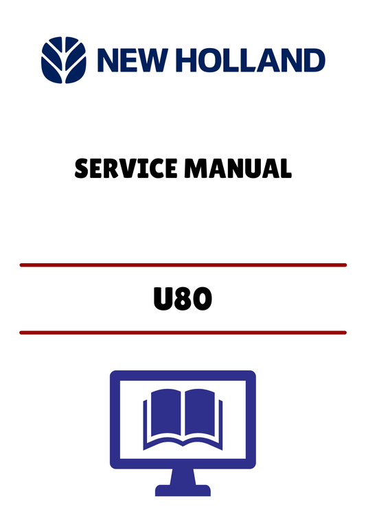 NEW HOLLAND U80 LOADER LANDSCAPER (681730) SERVICE MANUAL - PDF FILE