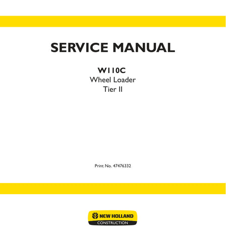 Unlock the full potential of your New Holland W110C Wheel Loader with the comprehensive Service Manual (Part Number: 47476332). This PDF file is an essential resource for maintenance and repair, providing detailed diagrams, troubleshooting tips, and step-by-step instructions to keep your equipment running smoothly. Whether you're a seasoned technician or a DIY enthusiast, this manual ensures you have the knowledge and guidance needed to perform efficient service and repairs, ultimately extending the life of
