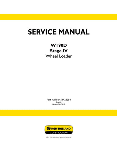  Enhance your maintenance capabilities with the NEW HOLLAND W190D (STAGE IV) Wheel Loader Service Manual (51428254) in PDF format. This comprehensive guide provides detailed instructions, diagrams, and troubleshooting tips to ensure your equipment operates at peak performance. Perfect for technicians and operators alike, this manual is an essential resource for efficient repairs and upkeep, helping you save time and reduce downtime. Invest in your machinery's longevity and reliability today with this indisp