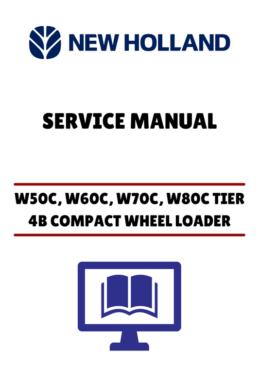 Unlock the full potential of your New Holland W50C, W60C, W70C, and W80C Tier 4B Compact Wheel Loader with our comprehensive service manual. This PDF file is designed to provide you with detailed insights and step-by-step instructions for maintenance and repairs, ensuring your equipment operates at peak performance