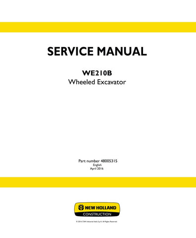 Unlock the full potential of your New Holland WE210B Wheeled Excavator with the comprehensive Service Manual (48005315) in PDF format. This essential guide provides detailed instructions, schematics, and troubleshooting tips to ensure optimal performance and maintenance of your equipment. With easy navigation and clear illustrations, you can quickly access the information you need to keep your excavator running smoothly and efficiently. Invest in this invaluable resource today and enhance the longevity and 