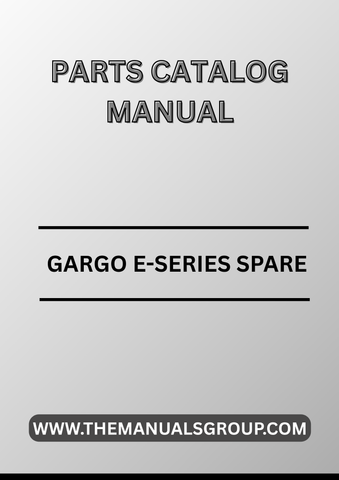 BT FORKLIFT TRUCK GARGO E-SERIES SPARE PARTS CATALOGUE MANUAL - PDF FILE