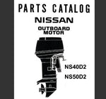 Discover the ultimate resource for maintaining your Nissan 2003 NS40D2 and NS50D2 outboard motors with our comprehensive Parts Catalog Manual. This PDF file is meticulously designed to provide you with detailed diagrams, part numbers, and specifications, ensuring you have everything you need for efficient repairs and maintenance.