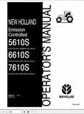 New Holand Tractor Emission Controlled 5610S, 6610S, 7610S Operator’s Manual 86837677 - Manual labs
