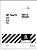 New Holland 615, 616, 617 Disc Mower Service Repair Manual 86578412 - Manual labs