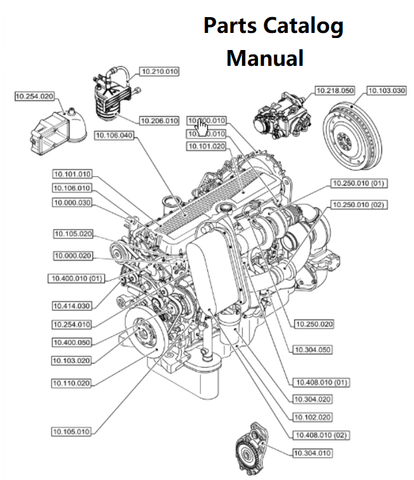 Parts Catalog Manual - New Holland B007 Engine F3DFE613F PN/580228692 - PDF File Download