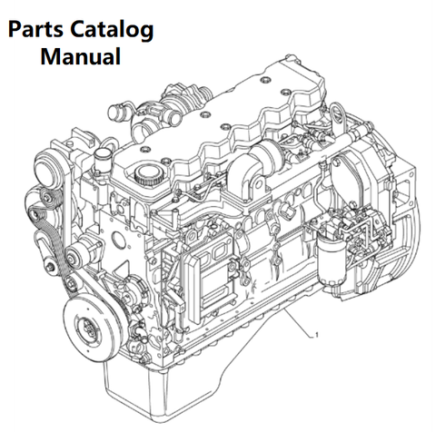 Parts Catalog Manual - New Holland B008 Engine F4DFE613k 5801746055-47546437-TIER 4B - PDF Book (Delivery)