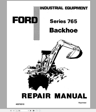 New Holland Backhoe Series 765 Service Repair Manual 40076510 - Manual labs