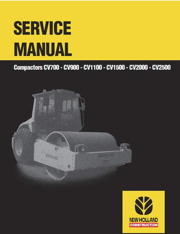 New Holland Compactors CV700, CV900, CV1100, CV1500, CV2000, CV2500 Service Repair Manual 60367000 - Manual labs