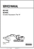 New Holland Crawler Excavators E215C,E245C Service Repair Manual 84550265A - Manual labs