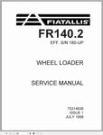 New Holland Fiat Allis Wheel Loader FR140-2 Service Repair Manual 75314936 - Manual labs