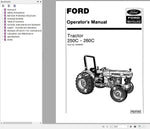 New Holland Ford 250C,260C Tractor Operator’s Manual 42025020 - Manual labs