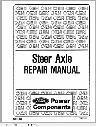 New Holland Ford 550 Steer Axle Service Repair Manual 40881030 - Manual labs