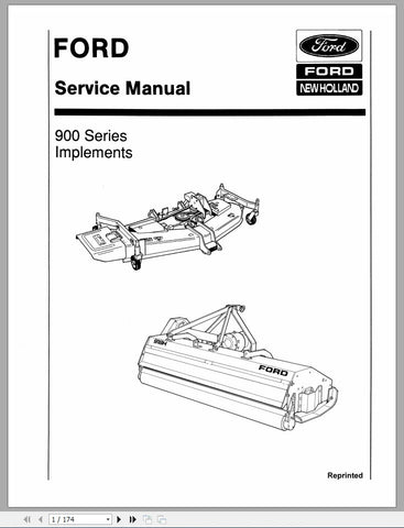 New Holland Ford 900 Series Implements Service Repair Manual 40090090 - Manual labs