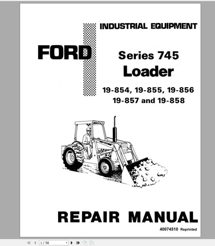 New Holland Ford Loader Series 745 Service Repair Manual 40074510 - Manual labs
