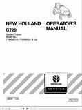 New Holland Garden Tractor GT20 716498016-T0AB0001 Operator’s Manual 86602567 - Manual labs