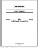 New Holland Hydraulic Excavator E80 Shop Service Repair Manual 87360644na - Manual labs