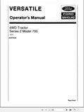 New Holland Series 2 Model 700 4WD Tractors Service Repair Manual 42070020 - Manual labs