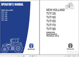 New Holland TVT135, TVT145, TVT155, TVT170, TVT190 Tractors Operator’s Manual 6036945100 - Manual labs