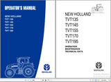 New Holland TVT135, TVT145, TVT155, TVT170, TVT195 Tractors Operator’s Manual 6036947100 - Manual labs