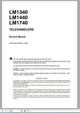 New Holland Telehandlers LM1340, LM1440, LM1740 Service Repair Manual 6036701002 - Manual labs
