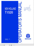 New Holland Tractor T1520 Operator’s Manual 87632792 - Manual labs
