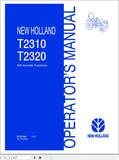 New Holland Tractor T2310, T2320 Hydrostatic Transmission Operator’s Manual 87721383 - Manual labs