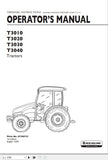 New Holland Tractor T3010, T3020, T3030, T3040 Operator’s Manual 87290735 - Manual labs