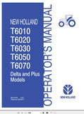 New Holland Tractor T6010, T6020, T6030, T6050, T6070 Delta Plus Operator’s Manual 87717170 - Manual labs