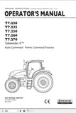 New Holland Tractor T7.220, T7.235, T7.250, T7.260, T7.270 Operator’s Manual 84601567 - Manual labs
