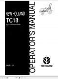 New Holland Tractor TC18 86597081 Operator’s Manual 86597081 - Manual labs