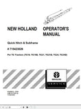 New Holland Tractor TC18, TC18D, TC21, TC21D, TC24, TC24D Operator’s Manual 87026633 - Manual labs