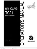 New Holland Tractor TC21 Operator’s Manual 86597082 - Manual labs