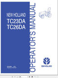 New Holland Tractor TC23DA, TC26DA Operator’s Manual 87544694 - Manual labs