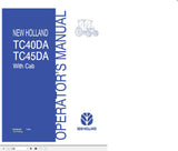 New Holland Tractor TC40DA, TC45DA Operator’s Manual 87304231 - Manual labs