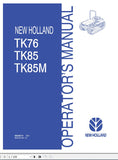 New Holland Tractor TK76, TK85, TK85M Operator’s Manual 86626574 - Manual labs